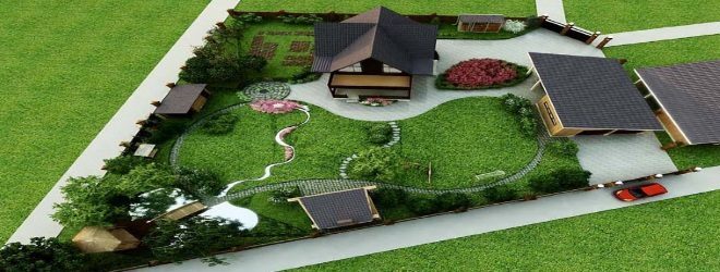 Планировка дачного участка загородного дома